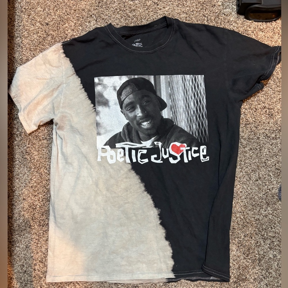 Poetic Justice Tupac Shakur 2Pac Graphic Tie Dye Tee